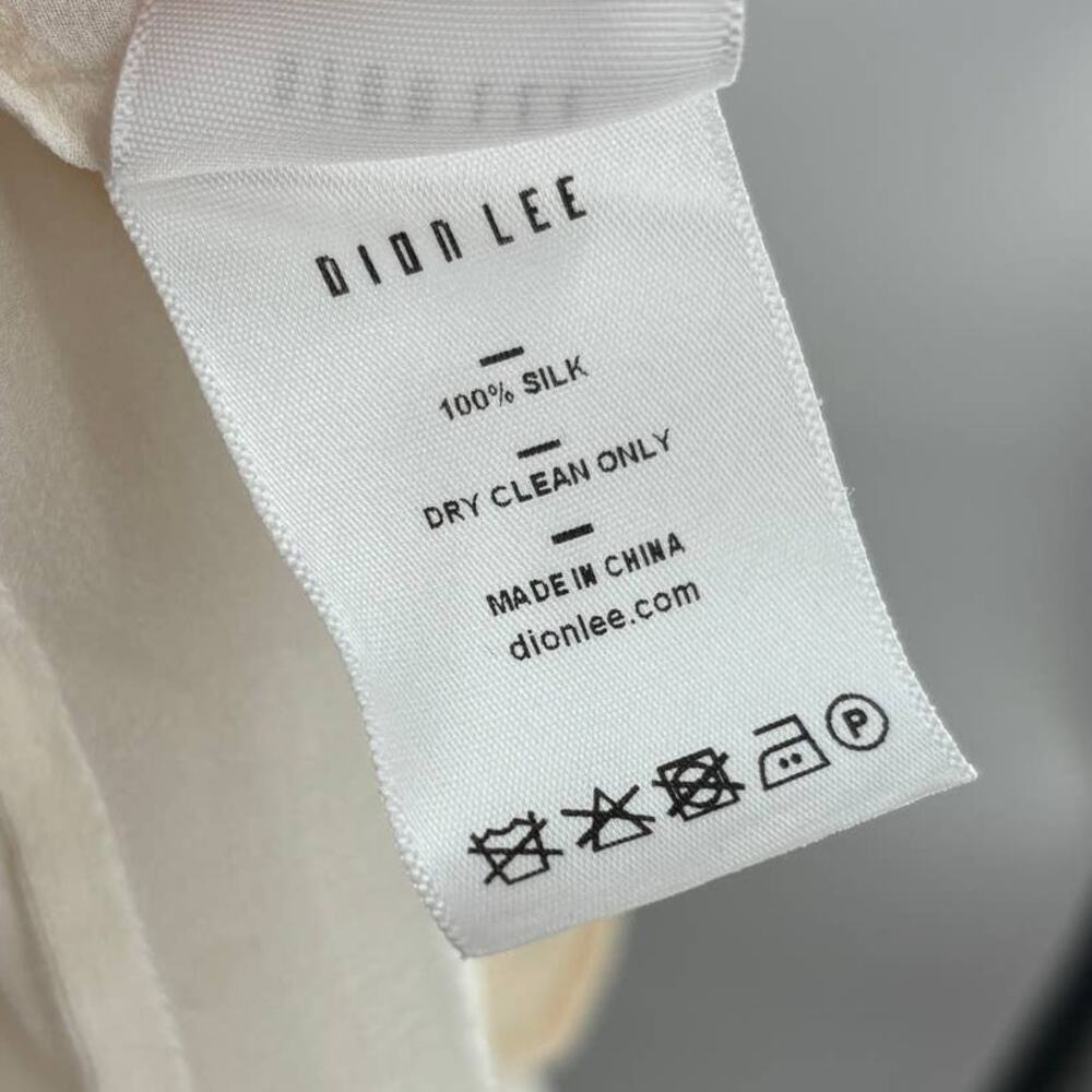Dion Lee Cream Silk Sleeveless Wrap Dress - Picture 13 of 13